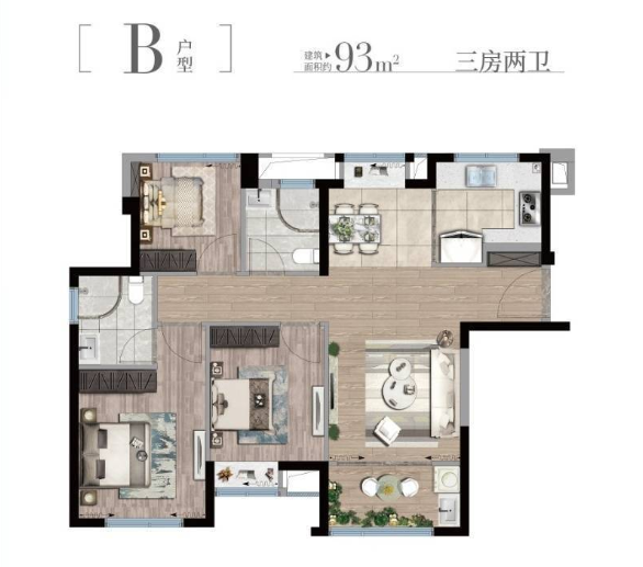 联发招商悦鹭湾：93平方米高能三房，让您的第一套房不再只是凑合-厦门有房子